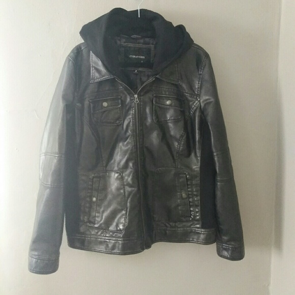 maurices black leather jacket